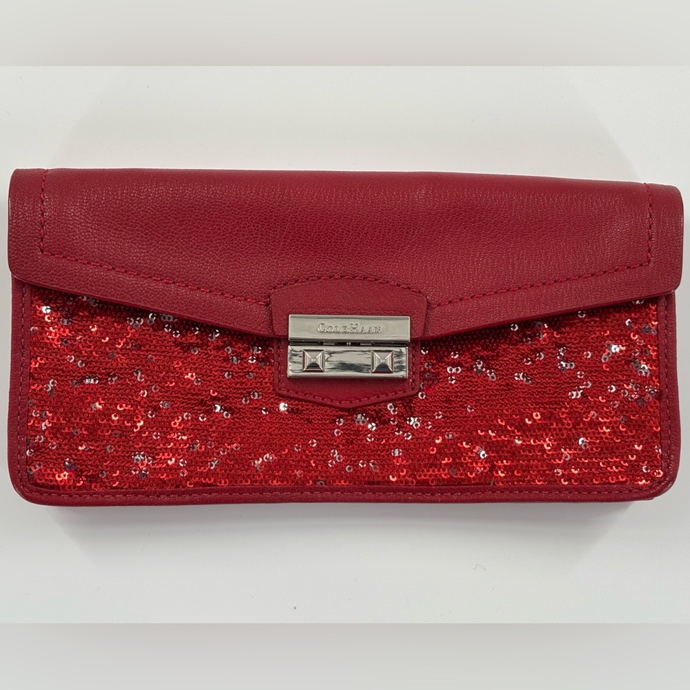 Cole Haan Tango Red Sequins Minetta Party Bag Clutch